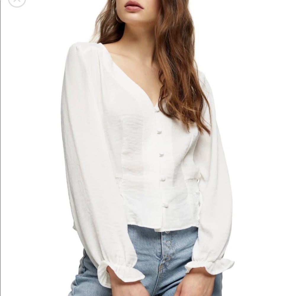 Topshop Millie Twill Tea Top Size 6